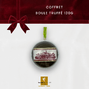 Foie gras de canard truffé 130 g dans sa boule de Noël