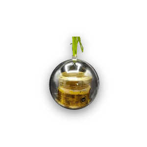 Boule de Noël originale remplie d'un bocal de Foie Gras 45 g