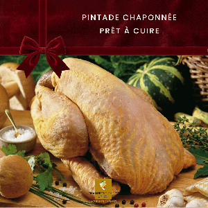 Pintade Chaponnée Prête à Cuire - Noël