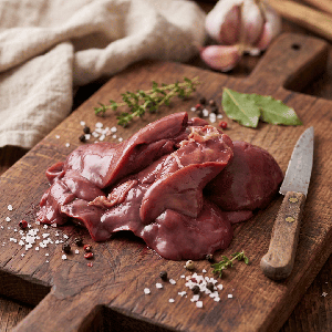 Foie de volaille cru prêt à cuire - mise en scène