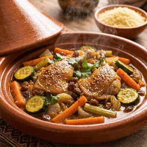 Tajine de Canard plat cuisiné pour 2 personnes - mise en scène