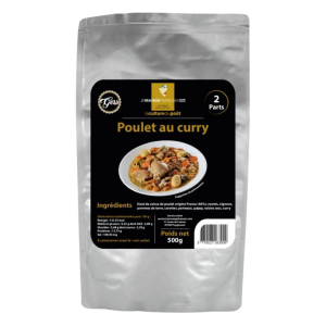 Poulet au Curry plat cuisiné pour 2 personnes - mise en scène