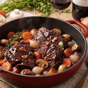 Joue de Bœuf en daube - mise en scène