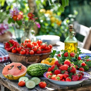 aliments légers pour un repas par temps chaud