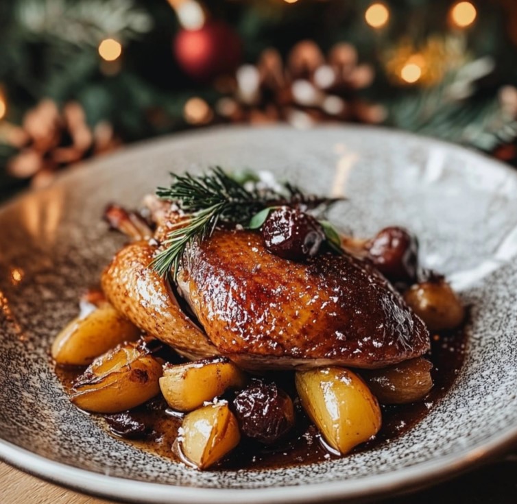 canard servi pour le repas de noel