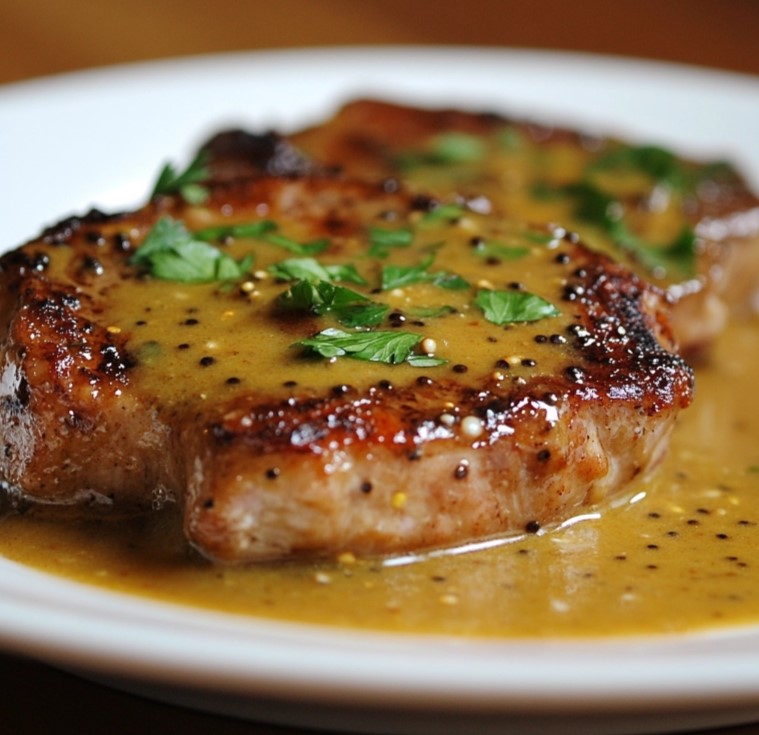 cote de porc sauce moutarde