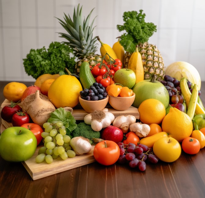 fruits et légumes en abondance