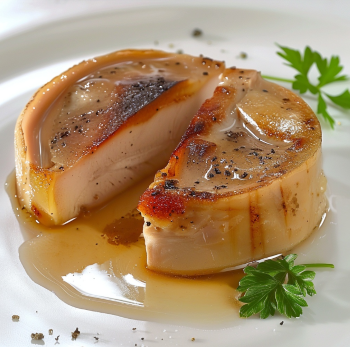 medaillon de foie gras cru poelé image d'illusatrtion